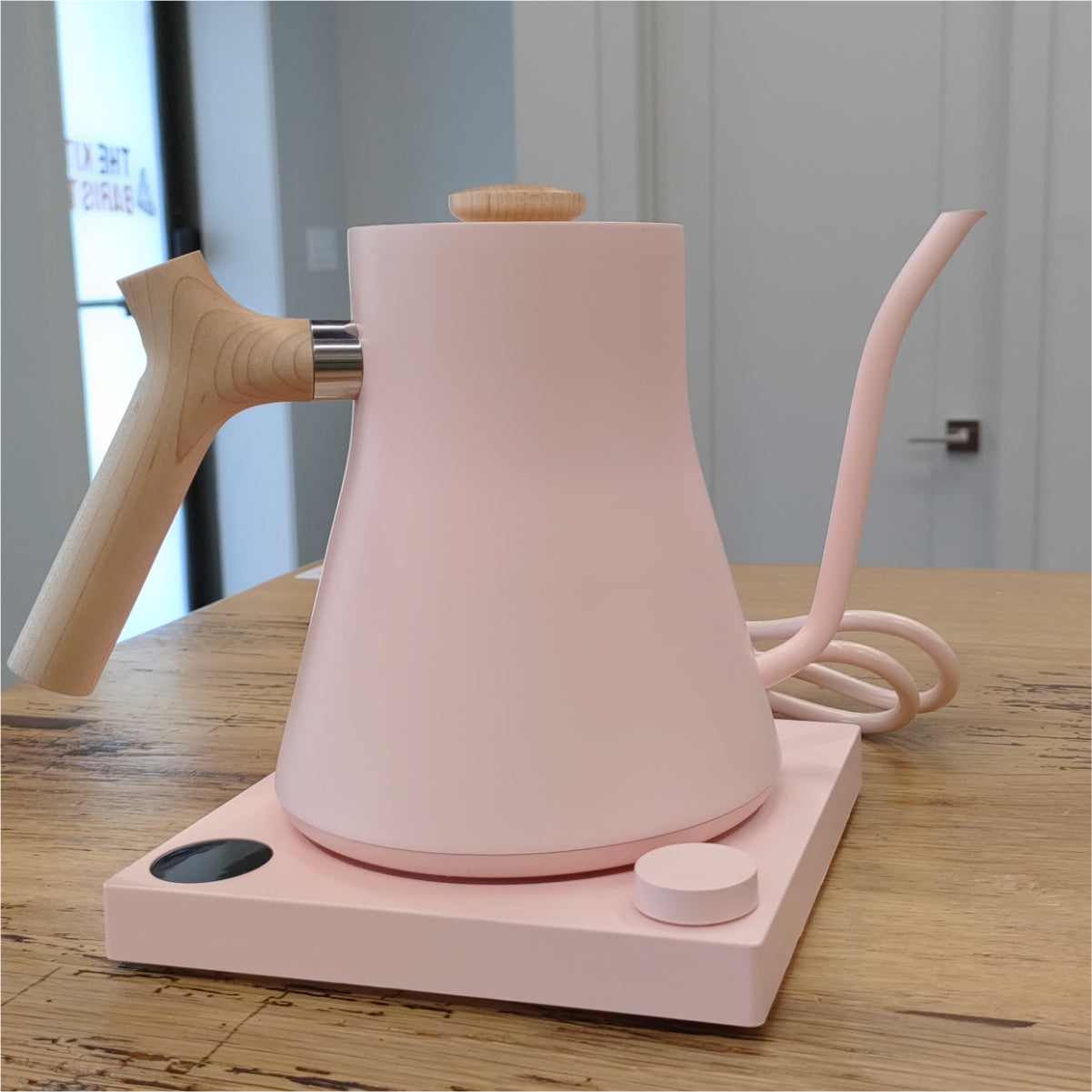 Fellow Stagg EKG Electric Pour Over Kettle (Open Box #54 - Warm Pink + Maple)