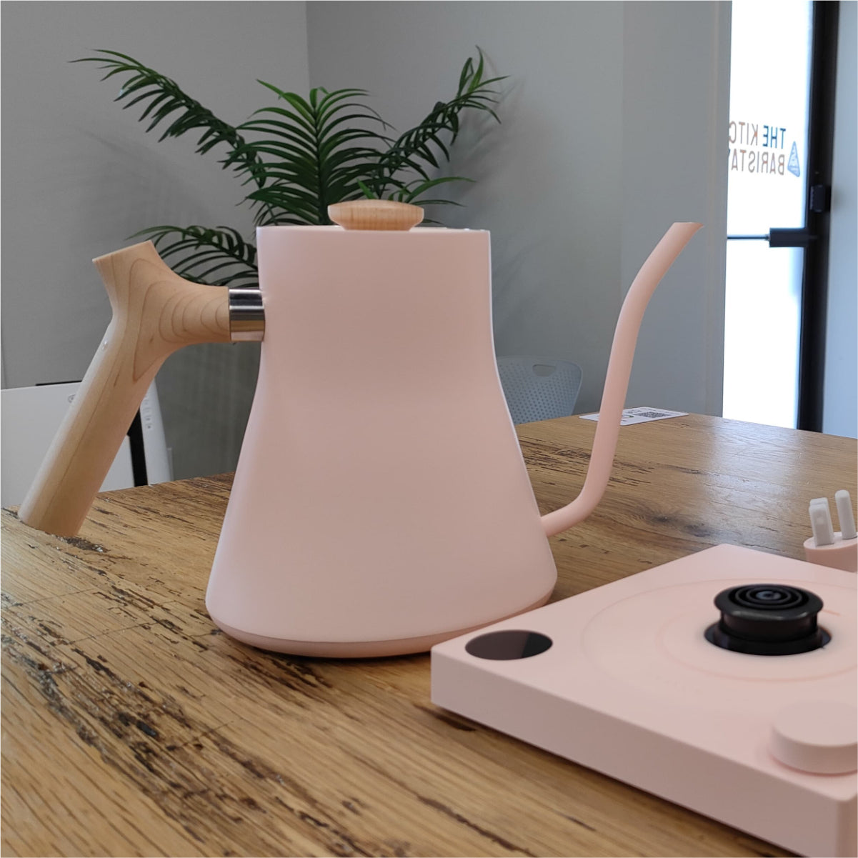 Fellow Stagg EKG Electric Pour Over Kettle (Open Box #54 - Warm Pink + Maple)