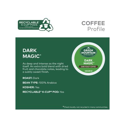 Green Mountain Dark Magic Keurig® K-Cup® Pods (Best Before June 13th, 2025)