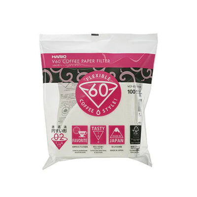 HARIO V60-02 Filters (100-Pack) White