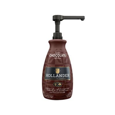 HOLLANDER Dutched Chocolate Cafe Sauce 64oz (Pack of 6)