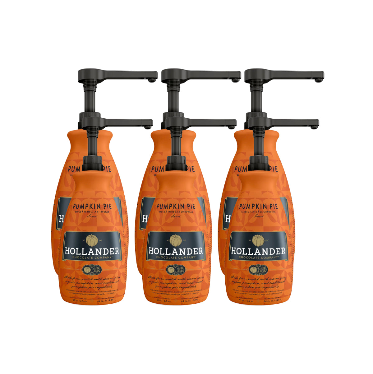 HOLLANDER Pumpkin Pie Cafe Sauce 64oz (Pack of 6)