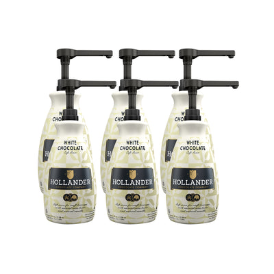 HOLLANDER White Chocolate Cafe Sauce 64oz (Pack of 6)