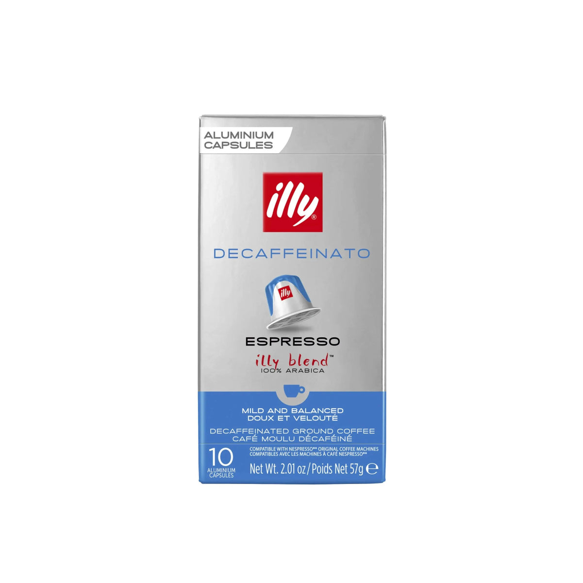 Illy Decaffeinated Nespresso Compatible Capsules - Medium Roast (10 Count)