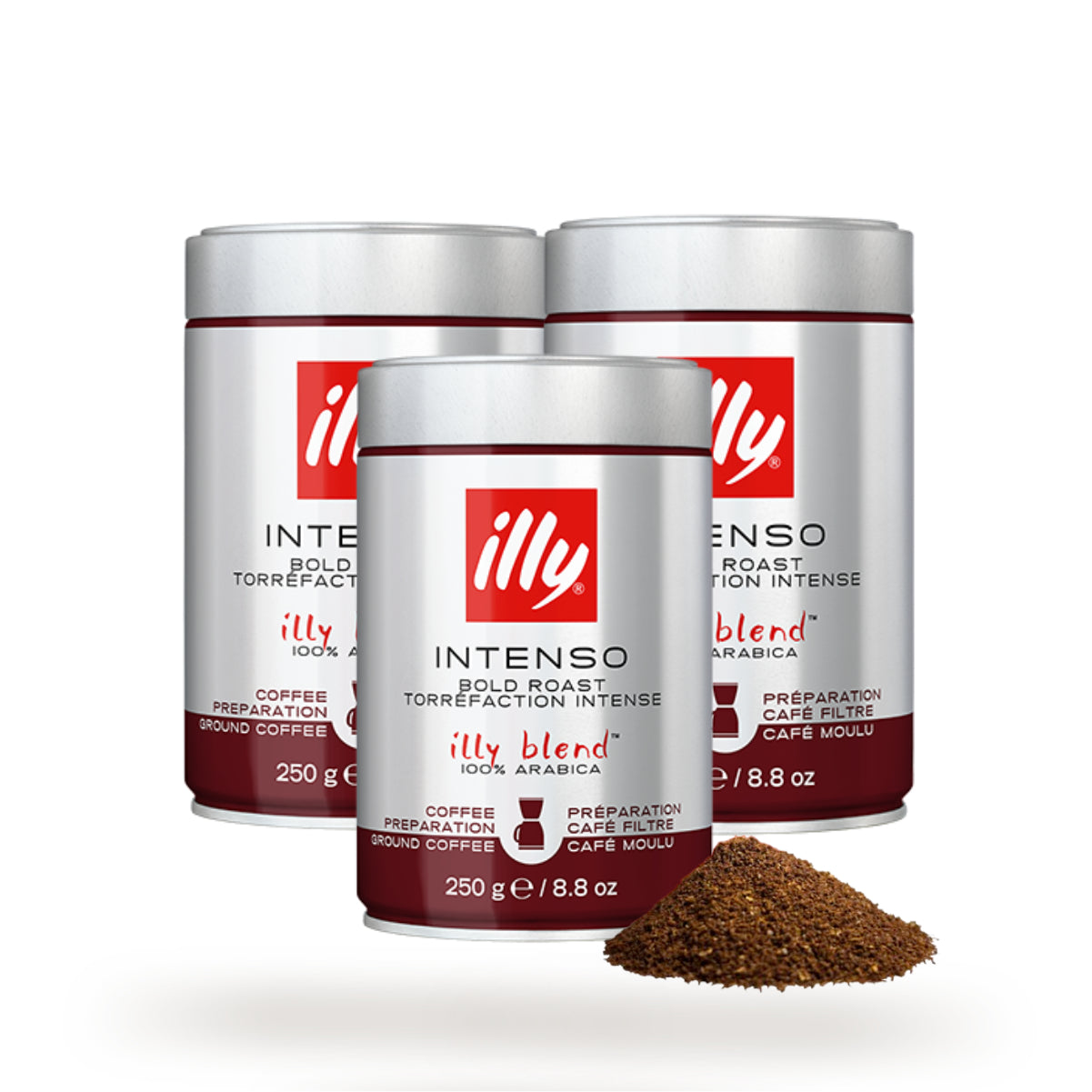 illy Intenso Ground Fitro Coffee - Dark Roast (250g)