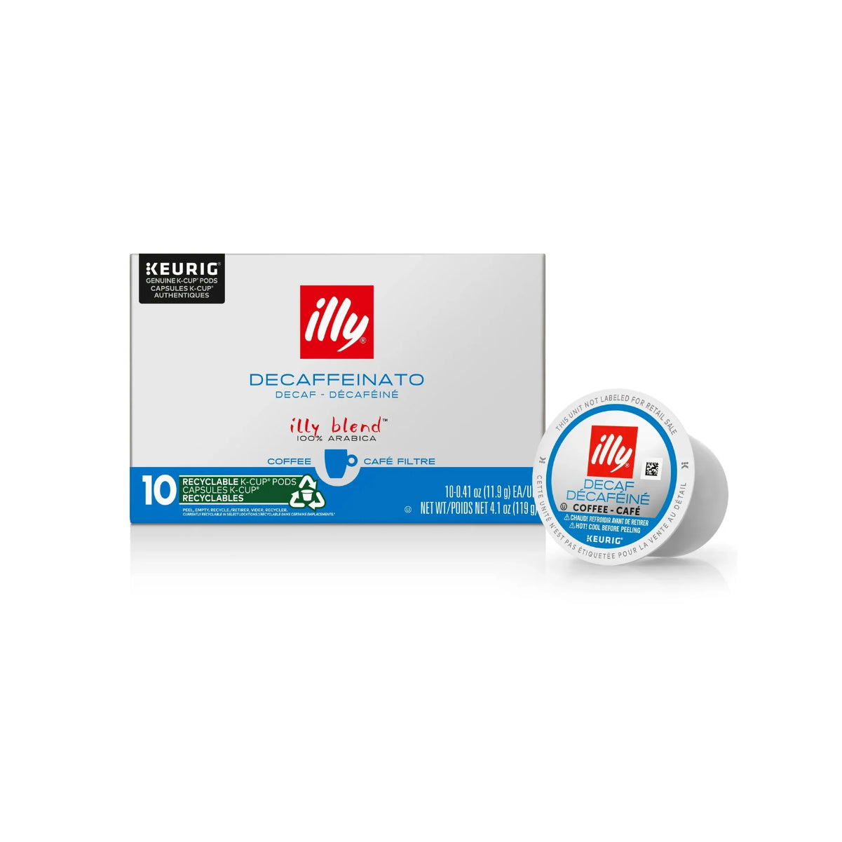 Illy Decaffeinato Classico Single-Serve K-Cup - Medium Roast (10 Count)