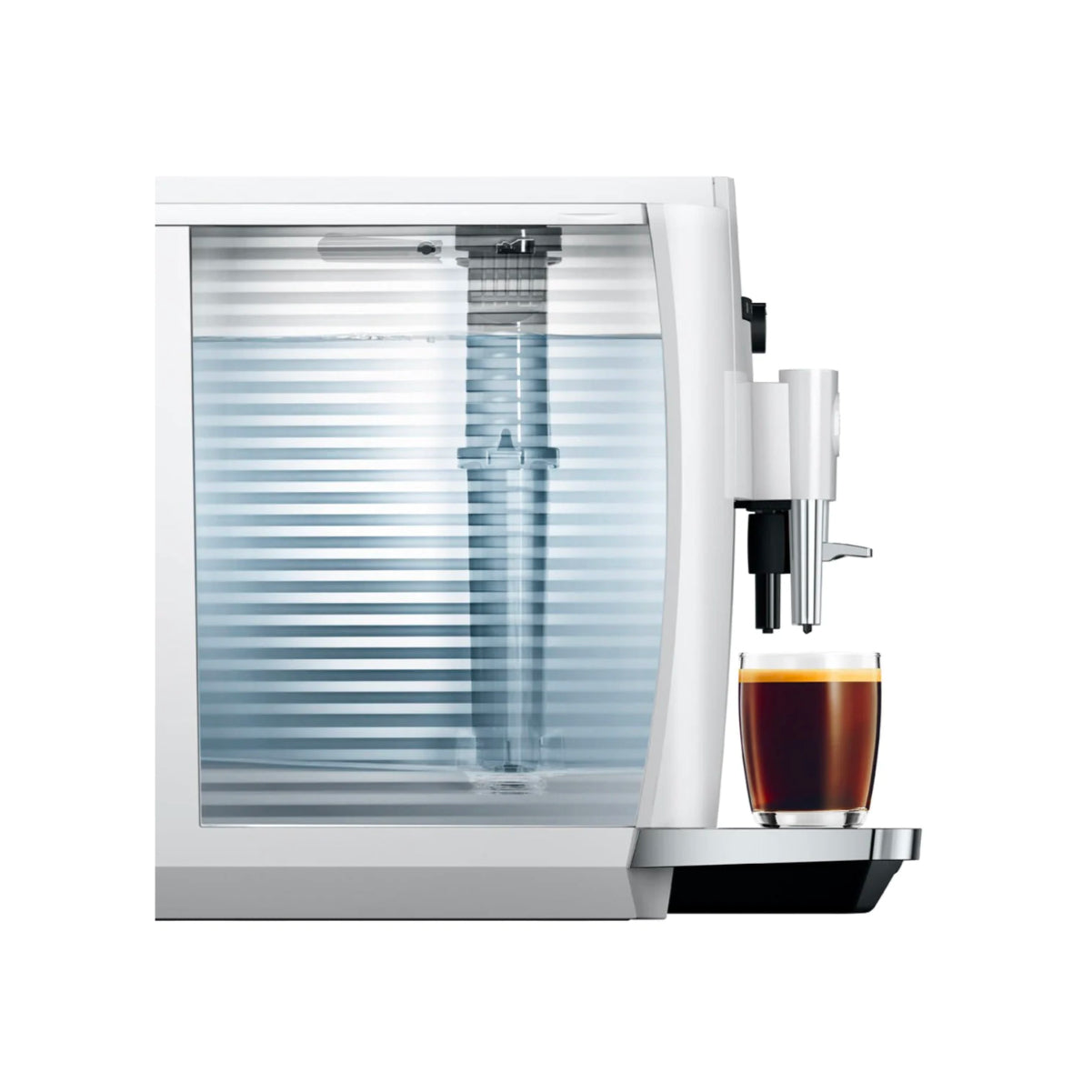 Jura E4 Automatic Espresso Machine (Piano White)