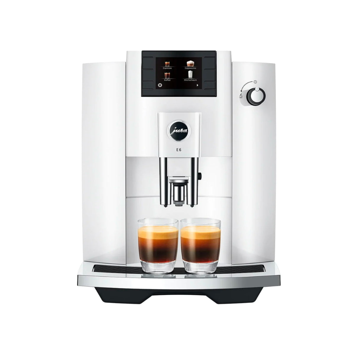 Jura E6 Automatic Espresso Machine (Piano White)