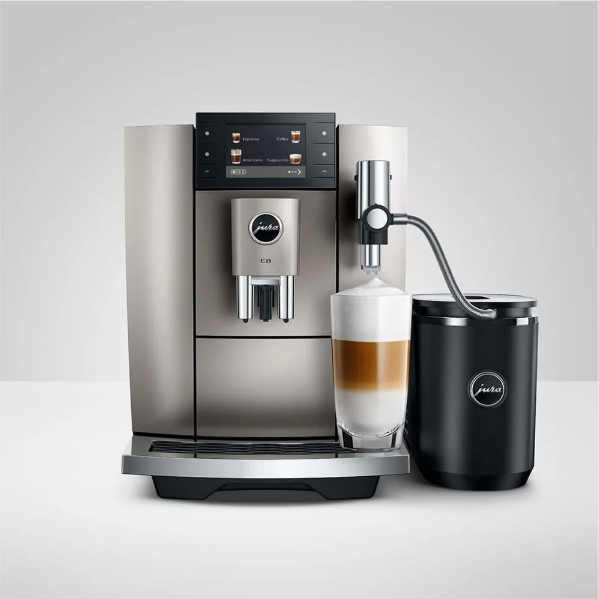 Jura E8 NAD Automatic Espresso Machine 15722 (New Model - Midnight Silver)
