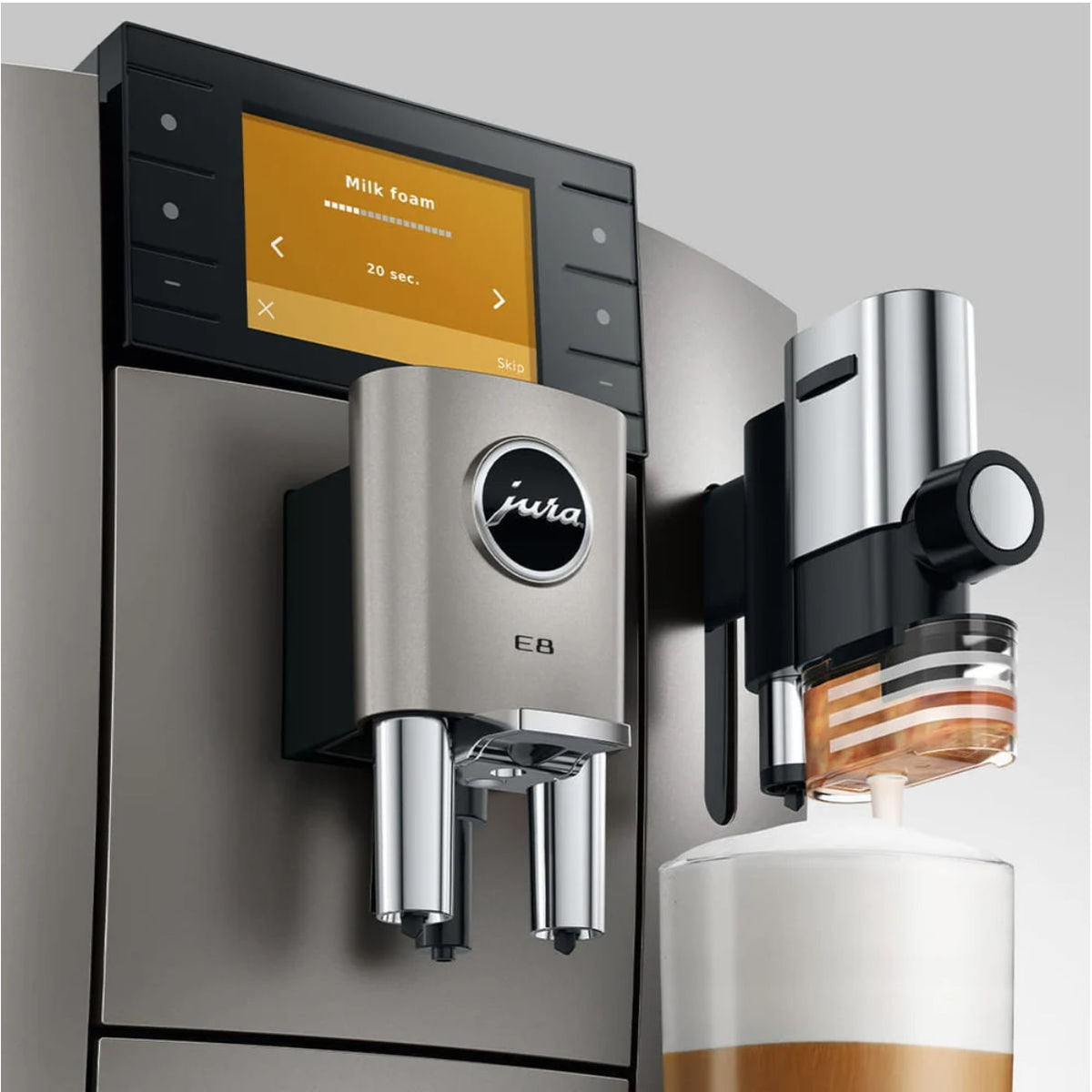 Jura E8 NAD Automatic Espresso Machine 15722 (New Model - Midnight Silver)