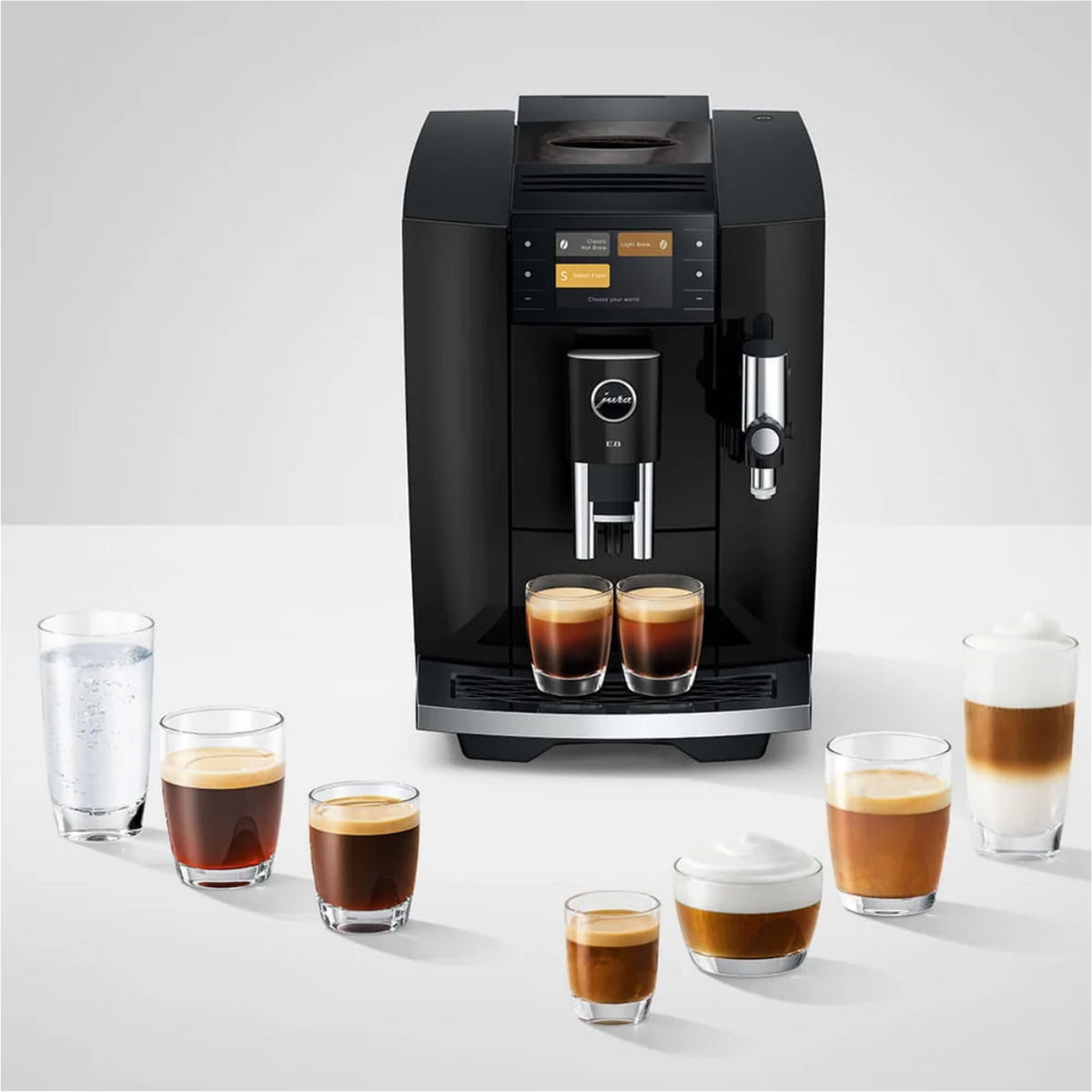 Jura E8 NAD Automatic Espresso Machine 15777 (New Model - Piano Black)