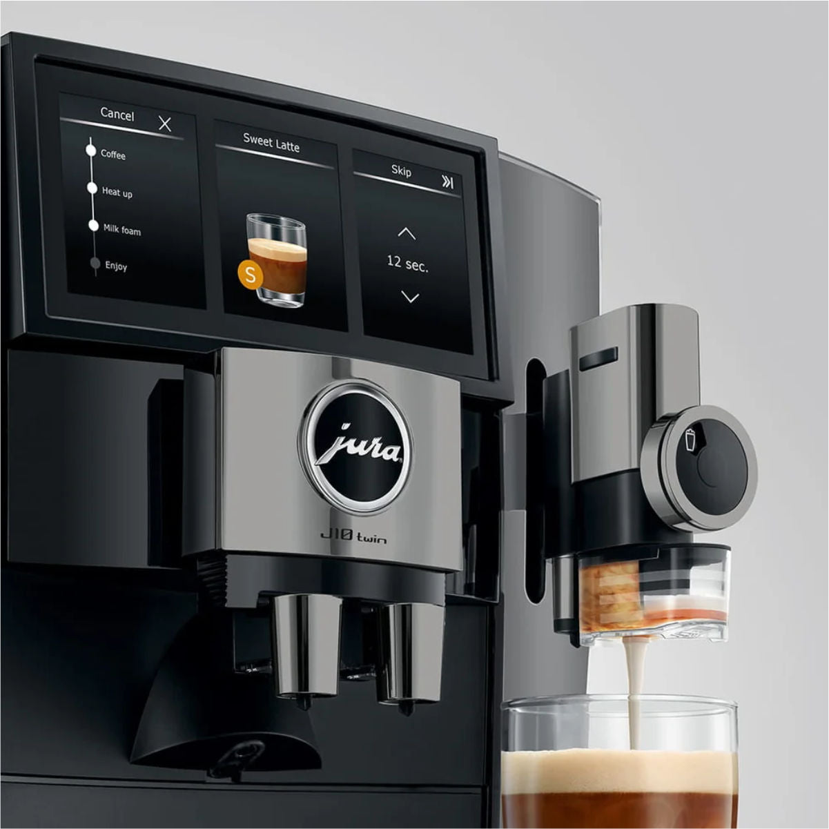 Jura J10 Twin Automatic Espresso Machine (Diamond Onyx)