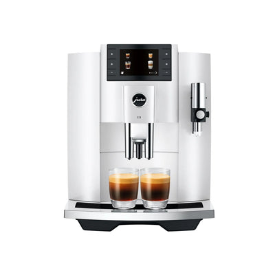 Jura E8 Automatic Espresso 15683 (New Model - Piano White)