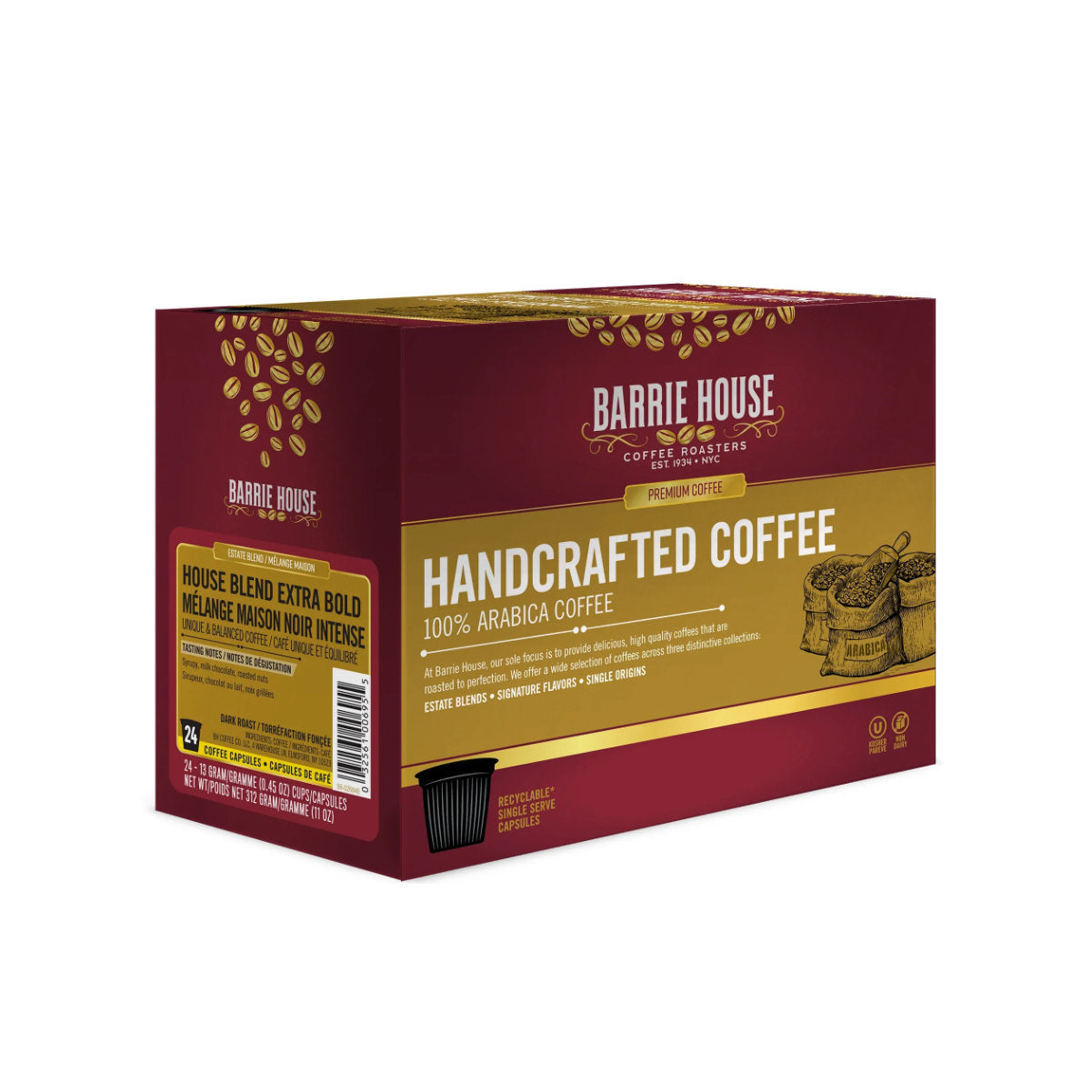 Barrie House House Blend Extra Bold Single-Serve Coffee Pods