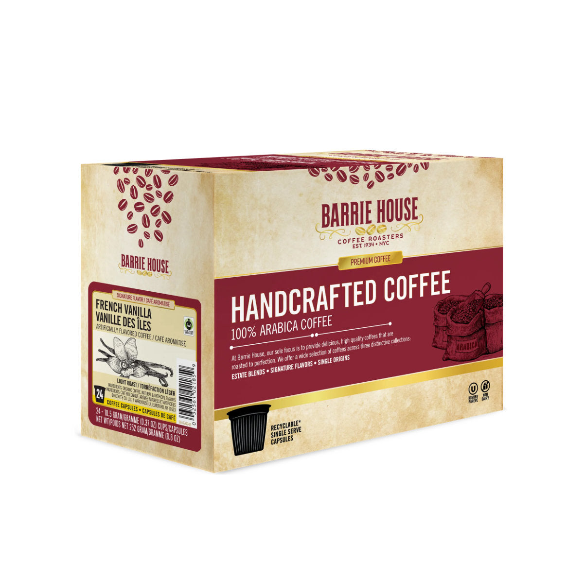 Barrie House French Vanilla Single-Serve Coffee Pods