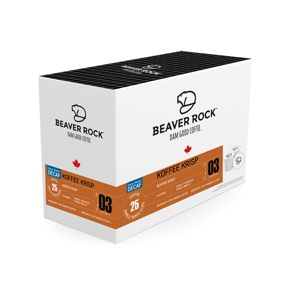 Beaver Rock Koffee Krisp Decaf Single-Serve Coffee Pods