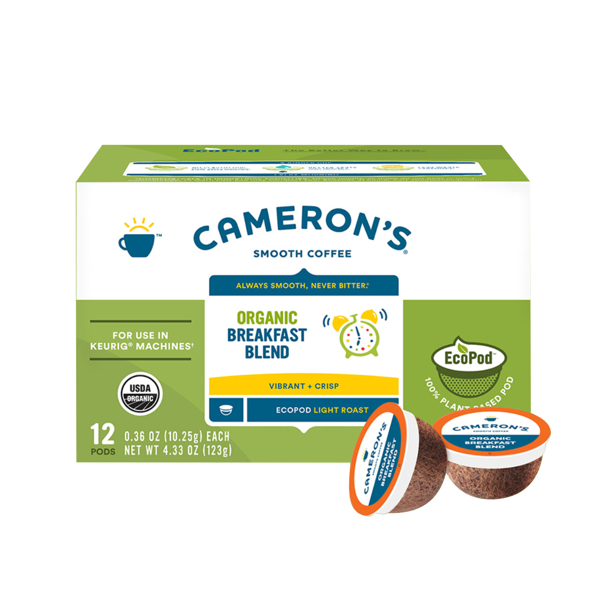 Cameron's Organic Breakfast Blend Single-Serve Coffee Pods