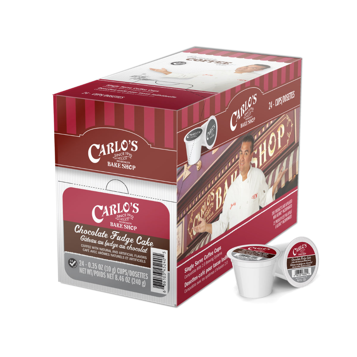 Carlo's Bake Shop (Cake Boss) Chocolate Fudge Cake Single-Serve Coffee Pods