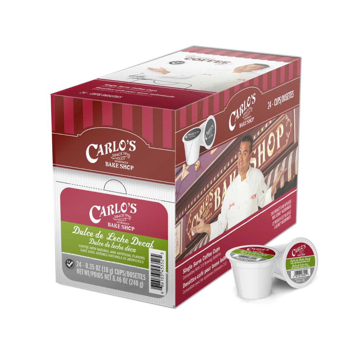 Carlo's Bake Shop (Cake Boss) Dulce De Leche Decaf Single-Serve Coffee Pods