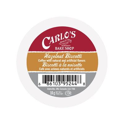 Carlo's Bake Shop (Cake Boss) Hazelnut Biscotti Single-Serve Coffee Pods