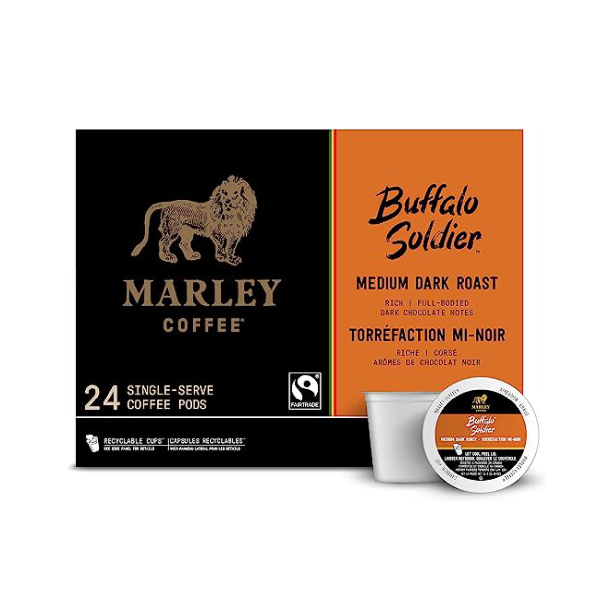 Marley Coffee Buffalo Soldier Single-Serve Coffee Pods