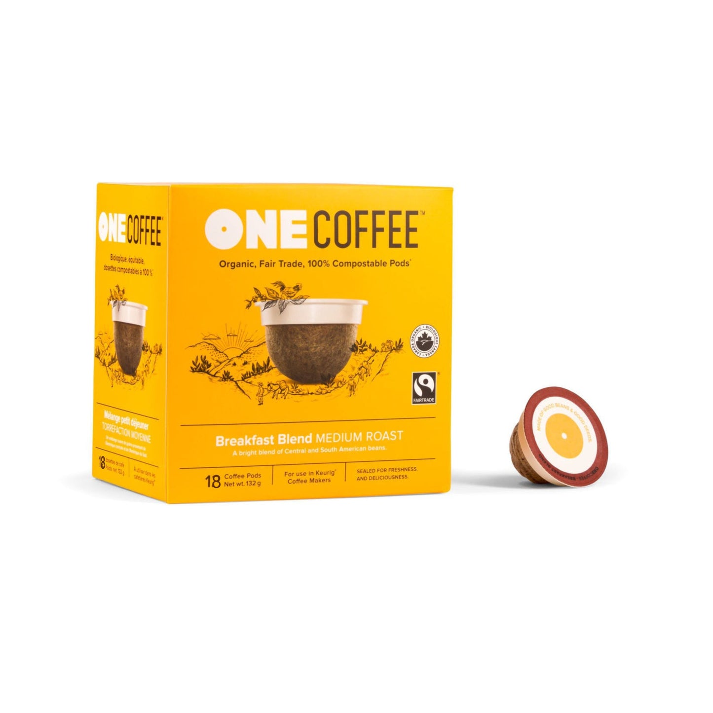 OneCoffee Breakfast Blend Single-Serve Pods Single-Serve Coffee Pods