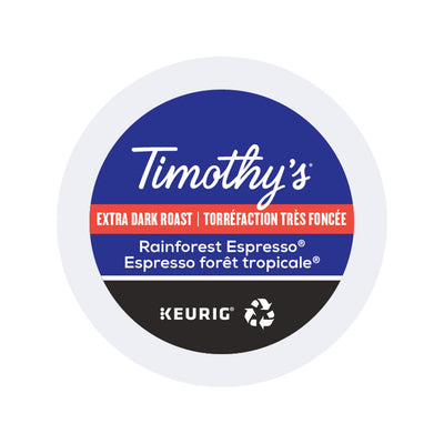 Timothy's Rainforest Espresso Keurig K-cup Pods