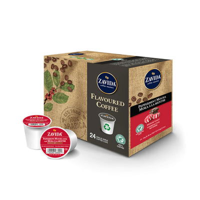 Zavida Peppermint Mocha Single-Serve Coffee Pods