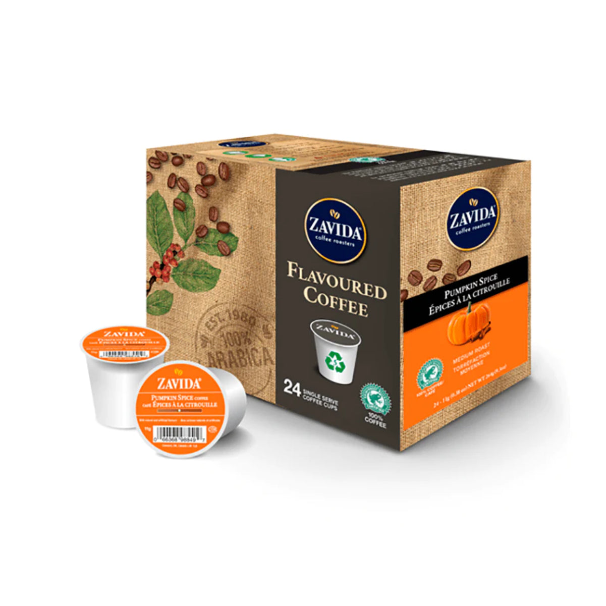 Zavida Pumpkin Spice Single-Serve Coffee Pods