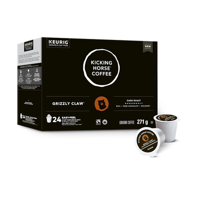 Kicking Horse Grizzly Claw, Dark Roast K-Cup Coffee Pods