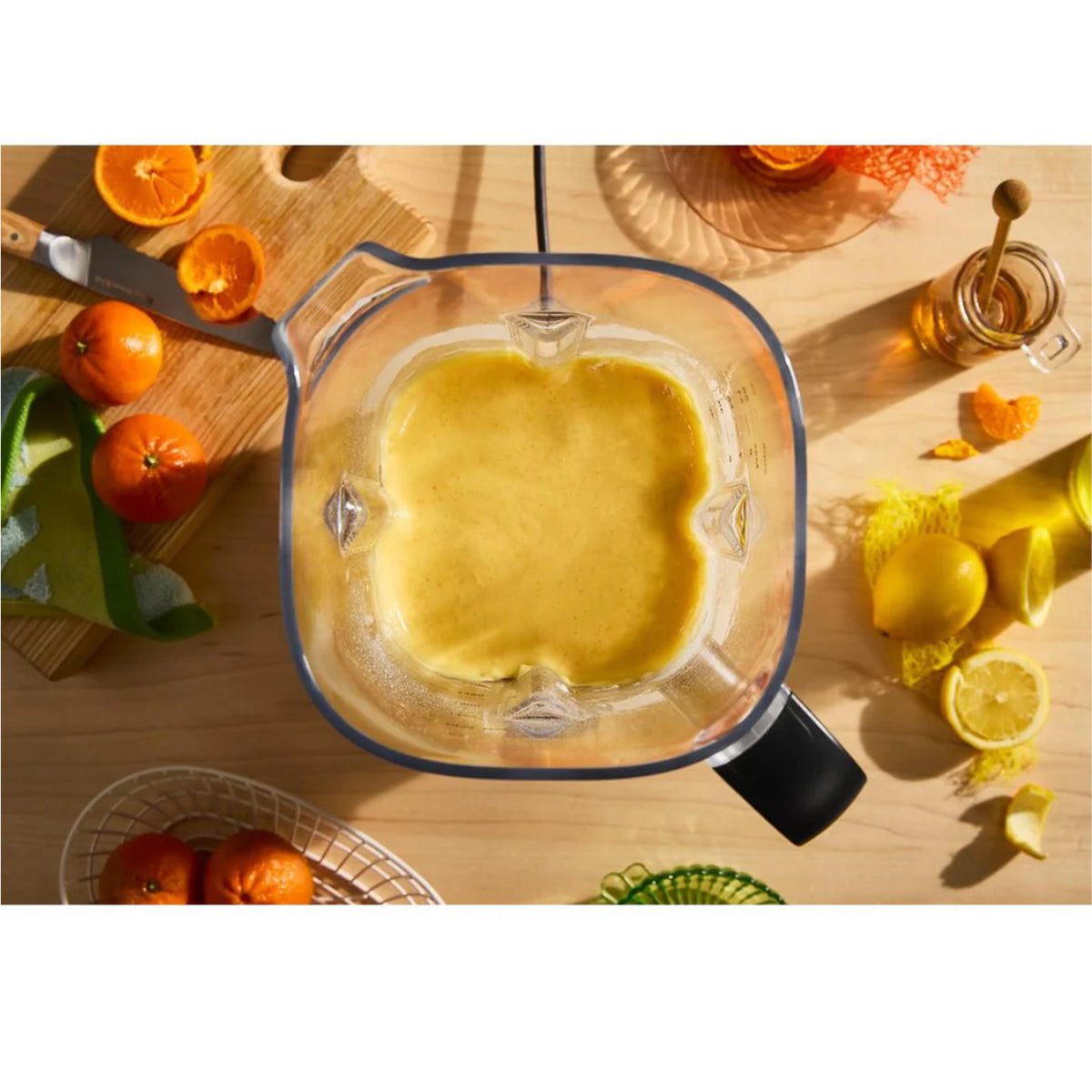 KitchenAid Pure Power Blender in Porcelain (KSB2072PL) — in use on a kitchen counter