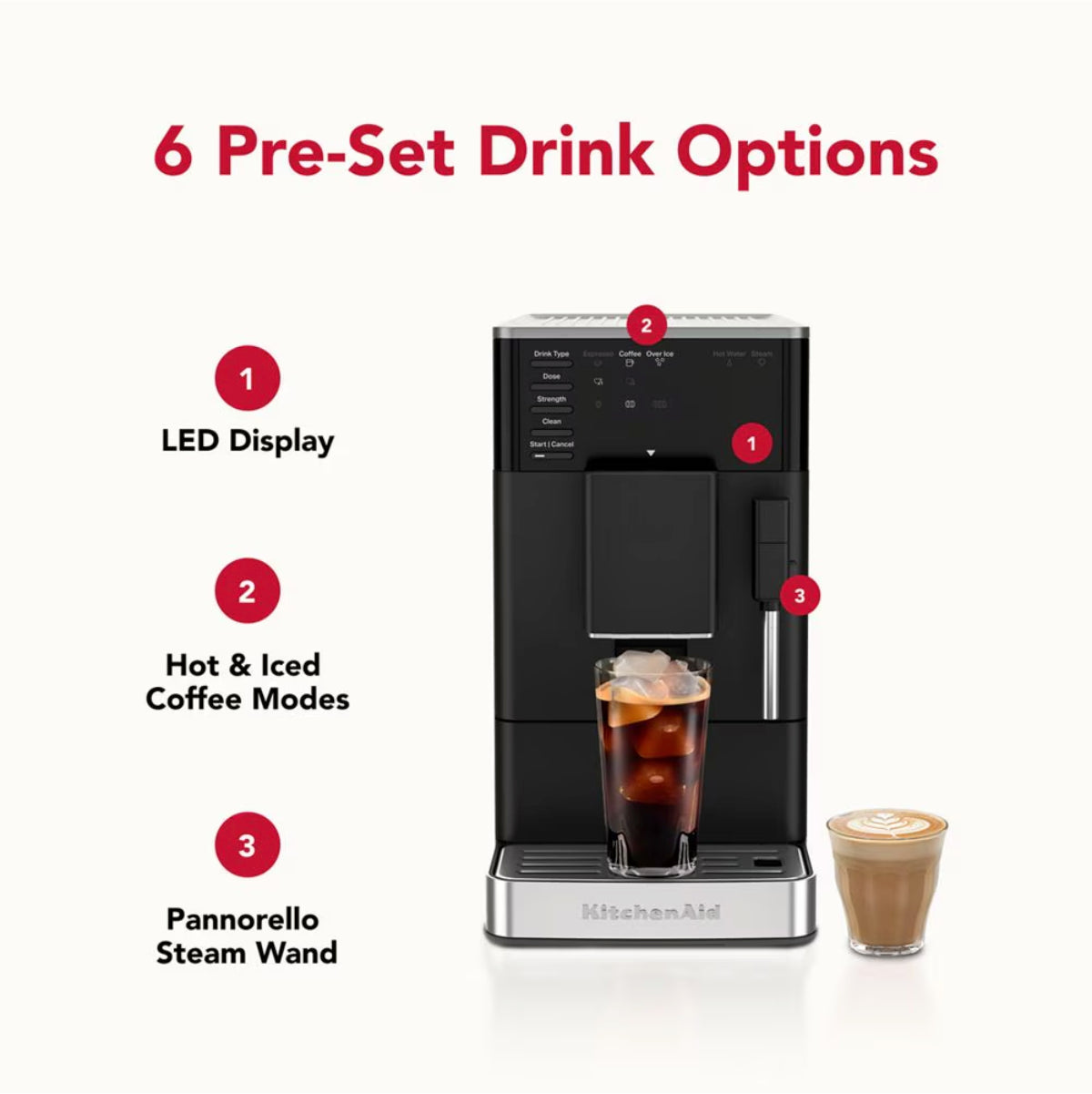 Machine à expresso entièrement automatique KitchenAid KF6 - (KES8556SX Acier inoxydable)