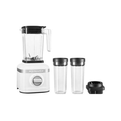 KitchenAid K150 3 Speed Ice Crushing Blender with 2 Personal Blender Jars - KSB1332WH (White)