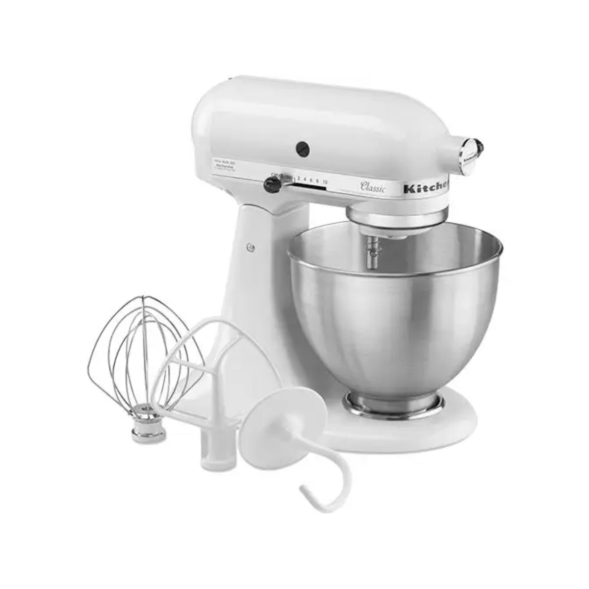 KitchenAid Classic Series 4.5 Quart Tilt-Head Stand Mixer - K45SSWH (White)