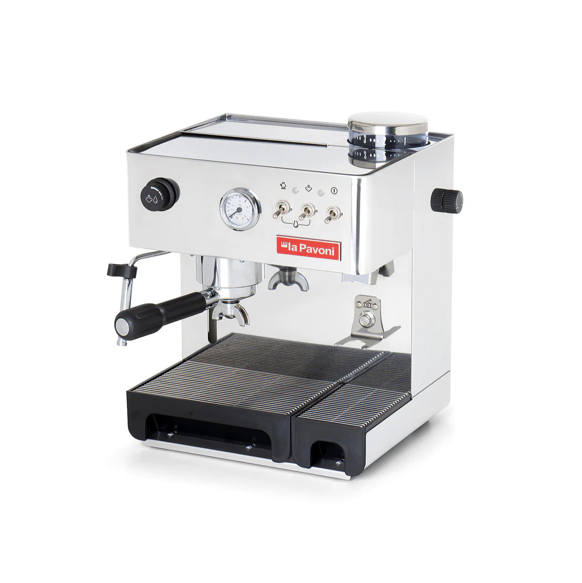 La Pavoni Domus Bar Semi Automatic Espresso Machine With Grinder (Stainless Steel)