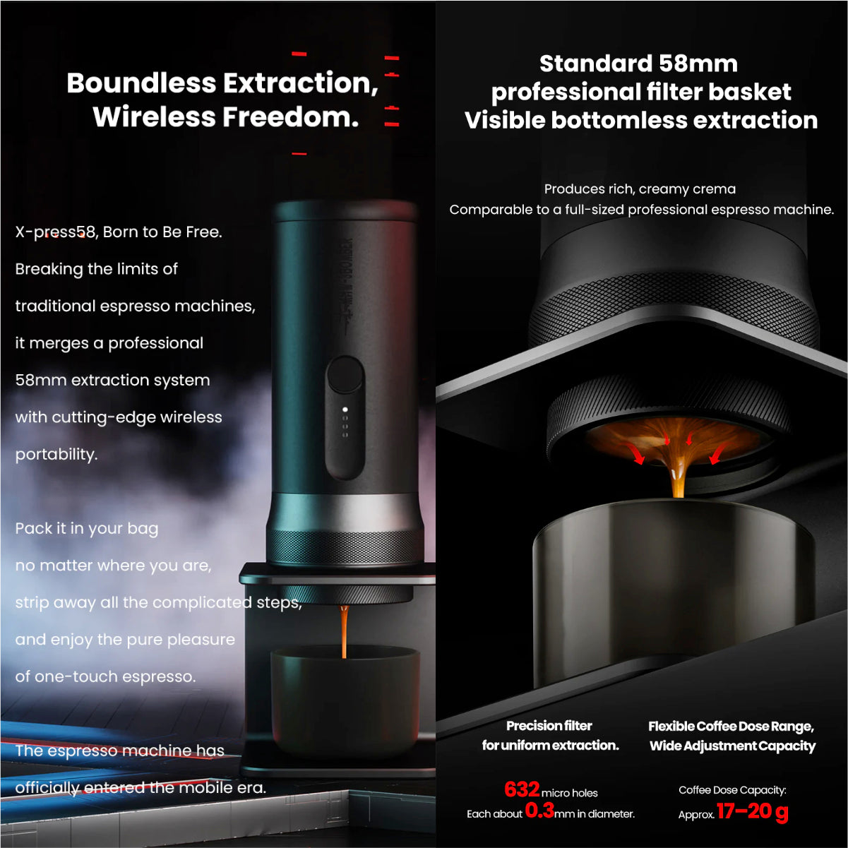 MHW-3BOMBER X-press58 Portable Espresso Machine [CM6954]