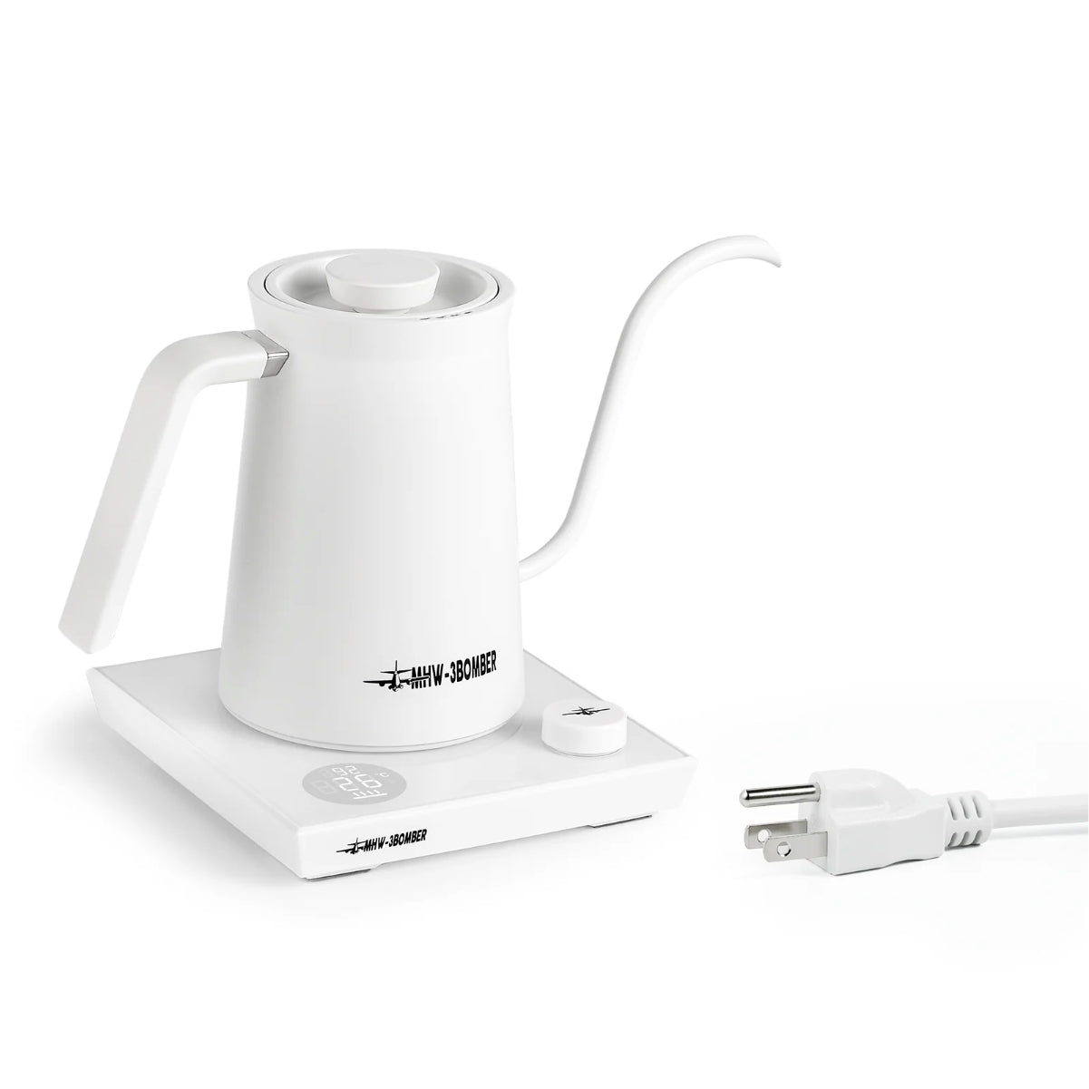MHW-3BOMBER Assassin Gooseneck Electric Kettle (White)