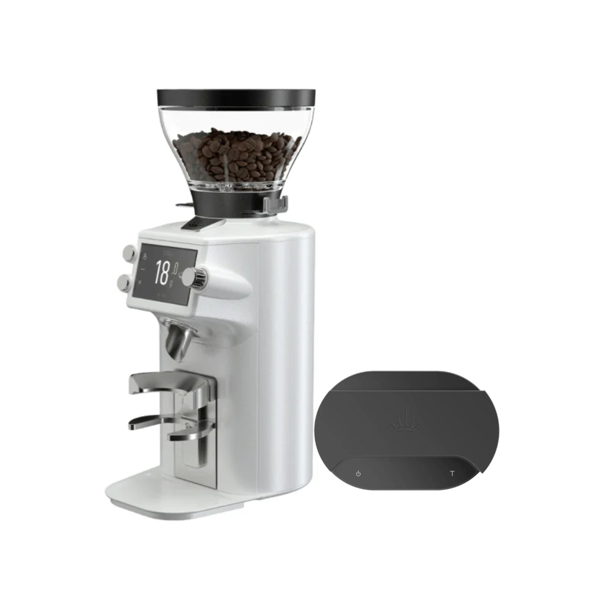 Mahlkonig E64 WS GBW Grinder (White) with Sync Scale Bundle