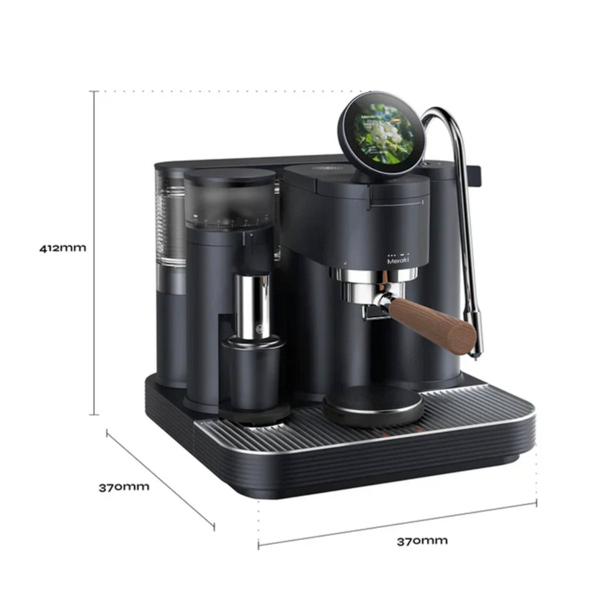 Machine à expresso semi-automatique Meraki à double chaudière (noire)