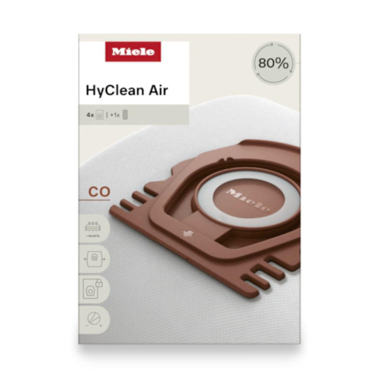 Miele HyClean Air CO Vacuum Cleaner Bags (4 Bags + 1 Filter) (12774460)