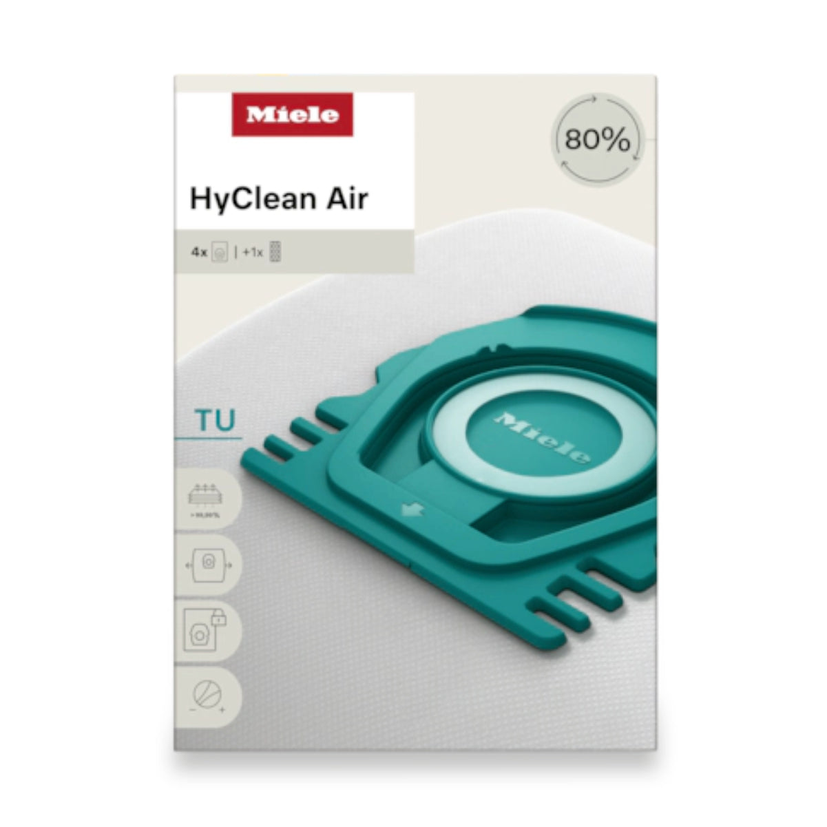 Miele HyClean Air TU Vacuum Dustbags (4 Bags + 1 Filter) (12774420)