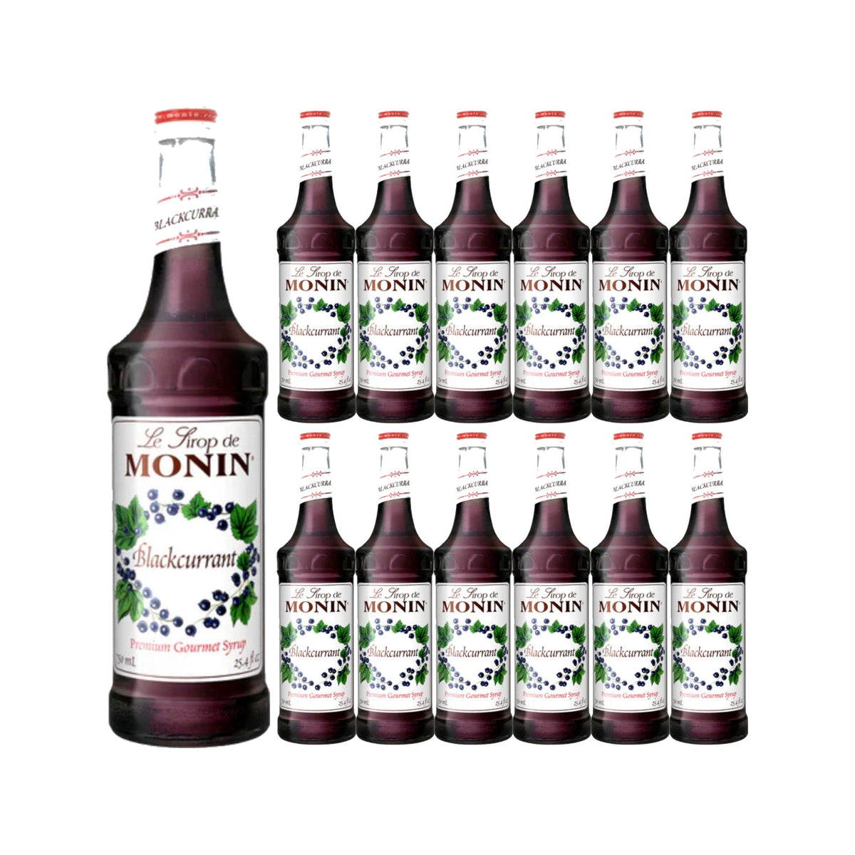 Monin Blackcurrant Syrup 750ML Glass Bottle, case of 12 bottles