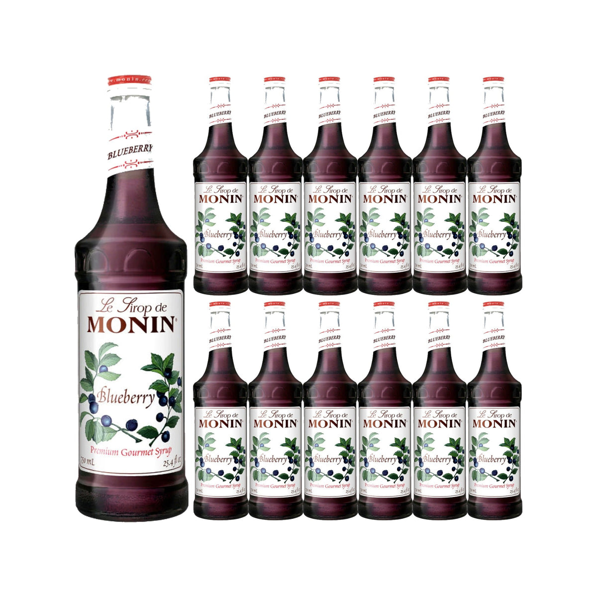 Monin Blueberry Syrup 750ml Glass Bottle, case of 12 bottles