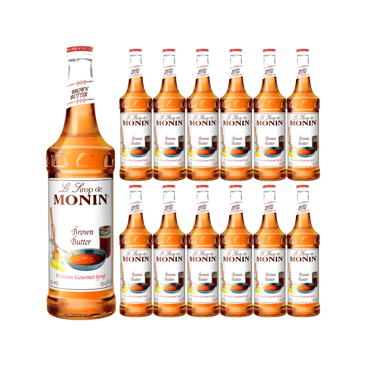 Monin Brown Butter Syrup 750ml Glass Bottle, case of 12 bottles