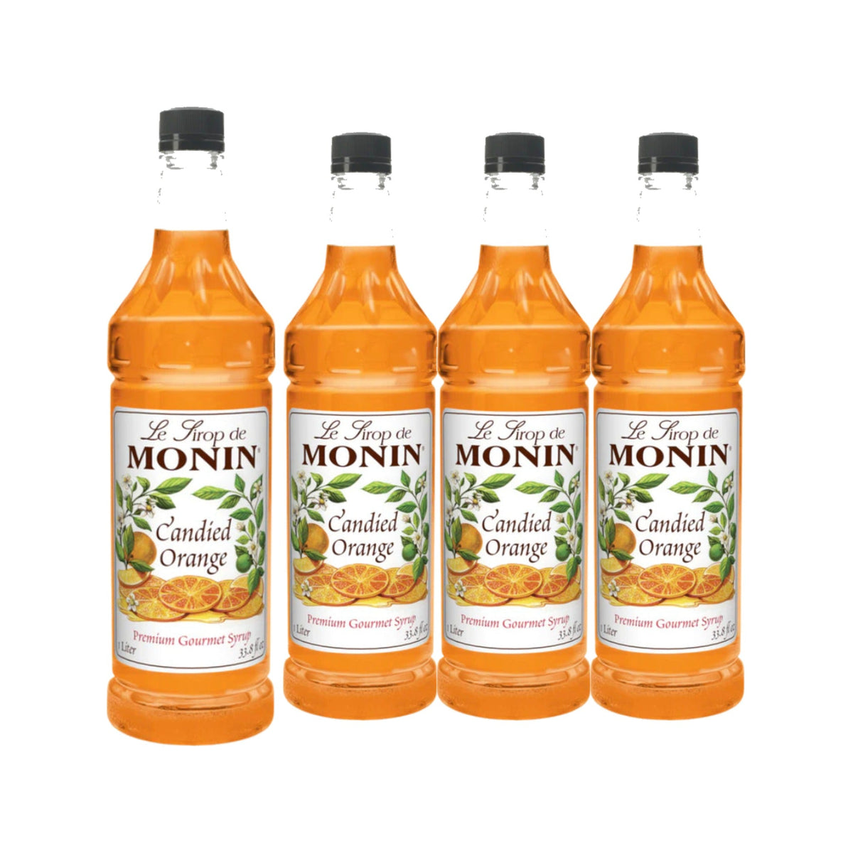 Monin Candied Orange Syrup 1L, case of four 1L bottles