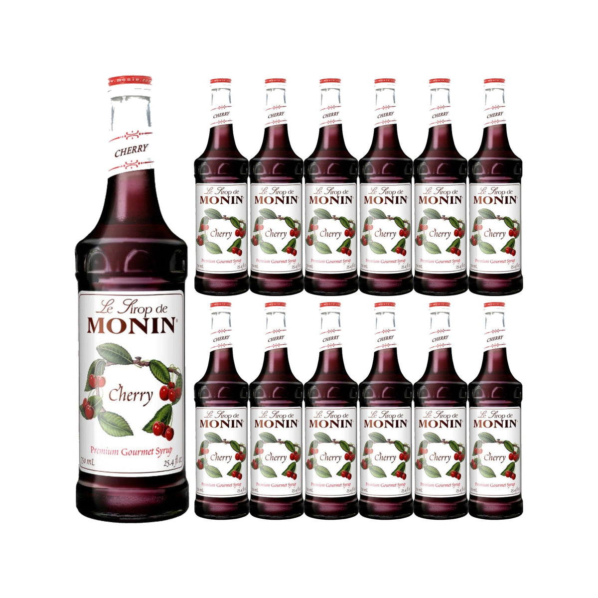 Monin Cherry Syrup 750ml Glass Bottle, case of 12 bottles