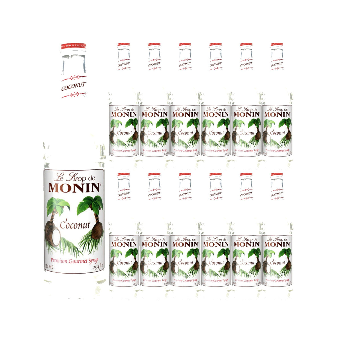 Monin Coconut Syrup 750ml Glass Bottle, case of 12 bottles