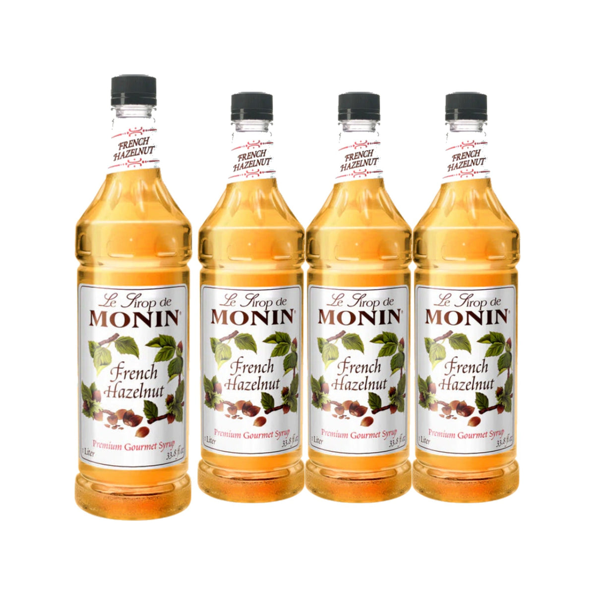 Monin French Hazelnut Syrup 1L Plastic Bottle, case of four 1L bottles