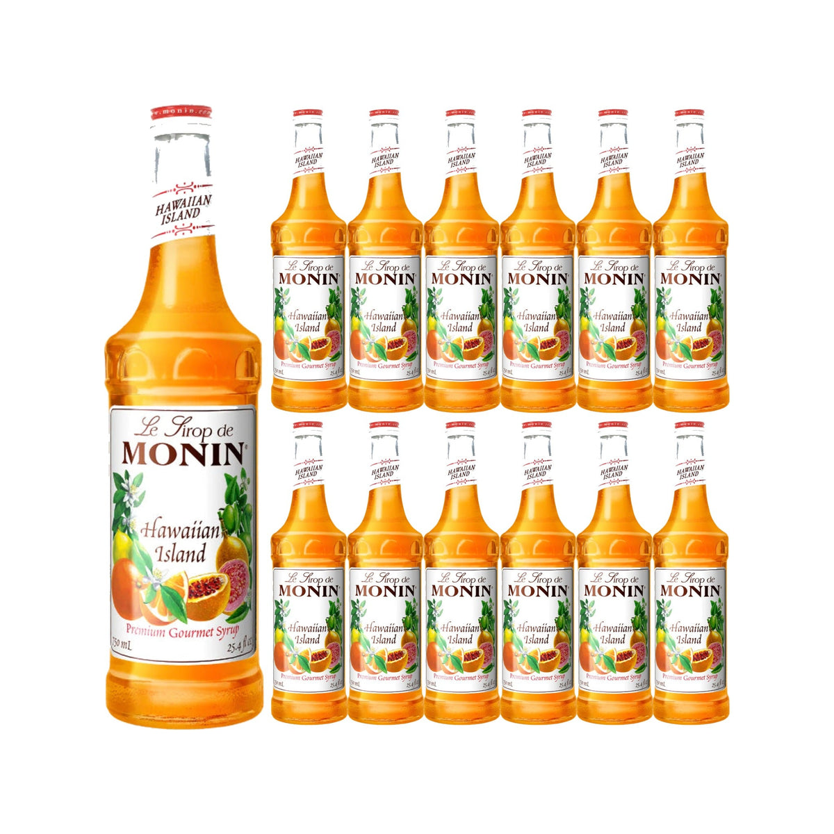 Monin Hawaiian Island Syrup 750ml Glass Bottle, case of 12 bottles