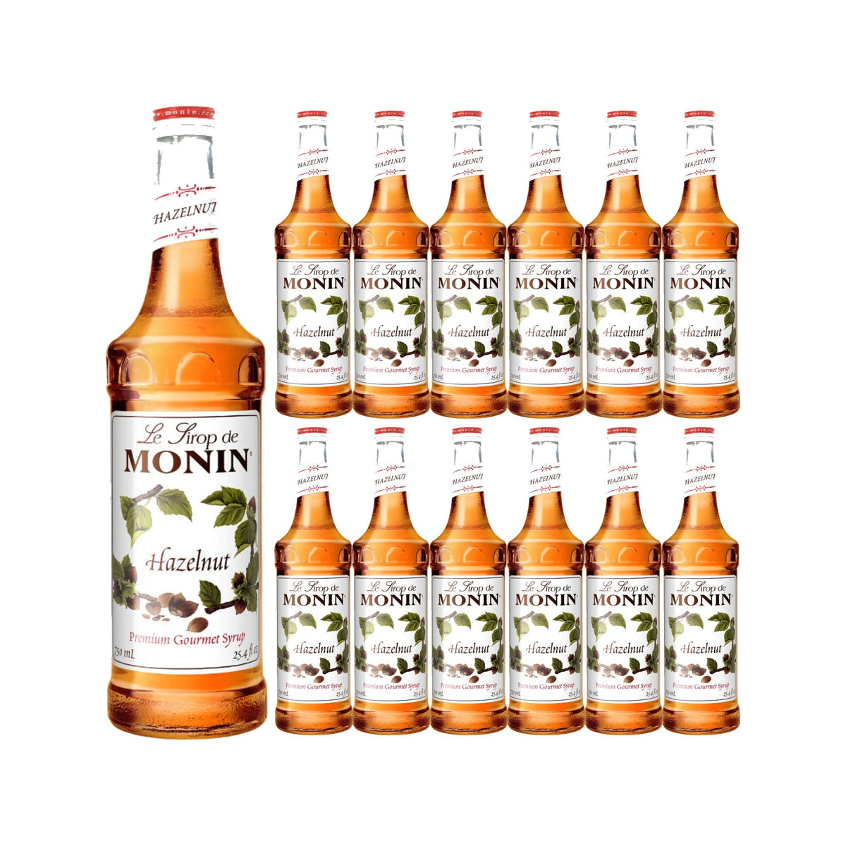 Monin Hazelnut Syrup 750ml Glass Bottle, case of 12 bottles